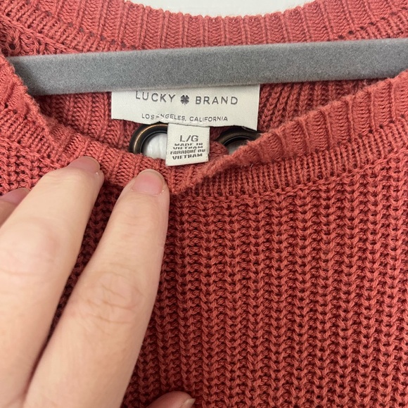 Lucky Brand Brick Red Knit Pullover - Picture 2 of 7